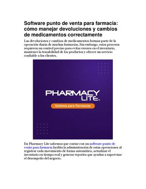 Software Punto De Venta Para Farmacia Cómo Manejar Devoluciones Y Cambios De Medicamentos Correctamente