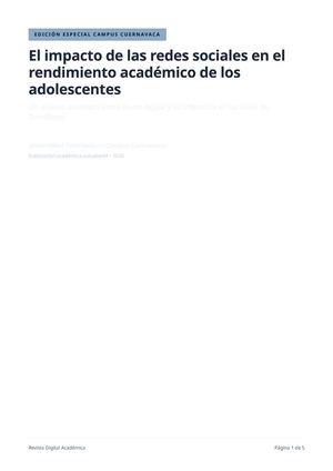 Revista Digital Redes Sociales Y Rendimiento Académico