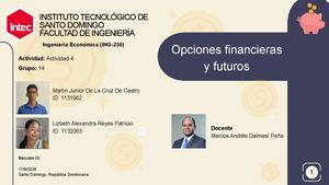 Opciones financieras y futuros