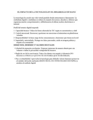 Impacto De La Tecnologia En El Desarrollo Humano