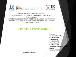 Presentación De Límites Y Constante