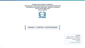 Unidad 1 Límites Y Continuidad