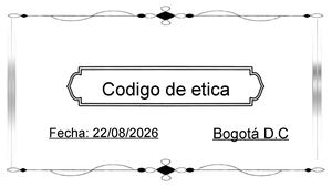Codigo de ética -3 trimestre 2026