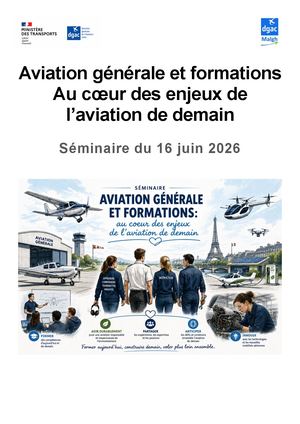 MALGH 2026. Actes du Séminaire Aviation générale et formation
