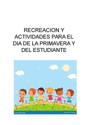 Recreacion Y Actividades Para El Dia De La Primavera Y Del Estudiante
