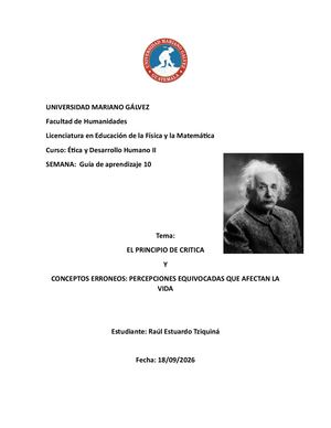 EL PRINCIPIO DE CRÍTICA