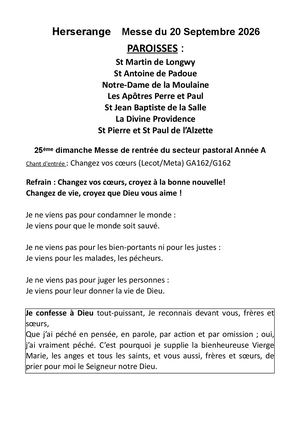Secteur 20 Septembre Reconcilliation