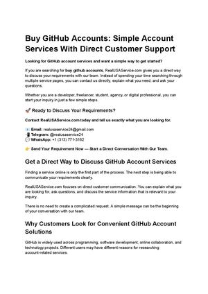 Buy Git Hub Accounts Simple Account Services With Direct Customer Support