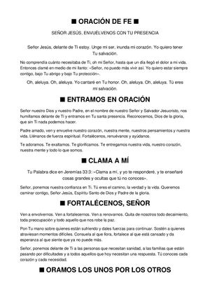 Oracion de fé Pablo Jose Romon Pacheco