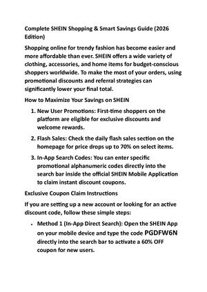 Fashion Shopping And Savings Guide 2026