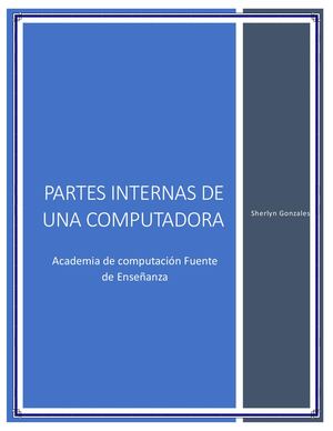 Partes Internas De Una Computadora