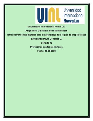 Trabajo Didáctica De Las Matemáticas