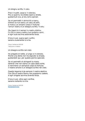 Un Disegno Scritto 'N Celu