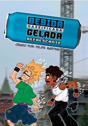 Bebida gaseificada gelada e refrescante