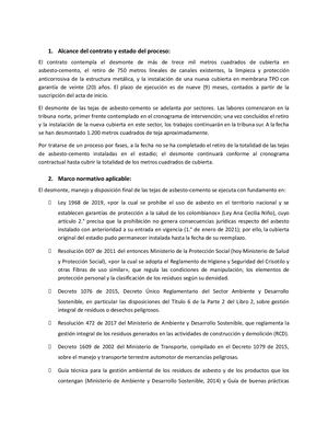 Desmonte De Asbesto Del Estadio Palogrande