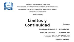 Limites Y Continuidad