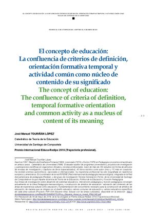 Dialnet El Concepto De Educación