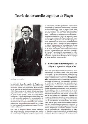 Teoria Del Desarrollo Cognitivo De Piaget