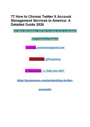 54 Twitter X Account Management Services In America A Detailed Guide 2026