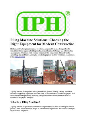 Hydraulic Piling Hammer
