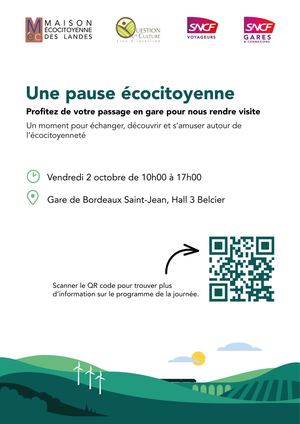 Affiche Invitation Pause éCocitonnene 2 Octobre 2026
