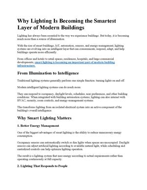 Why Lighting Is Becoming The Smartest Layer Of Modern Buildings