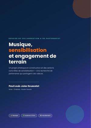 Dossier De Collaboration Et Sponsoring Paul Rousselot