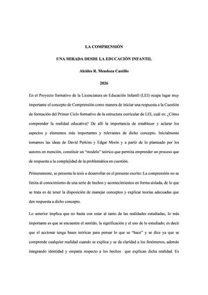 (1) La Comprensión