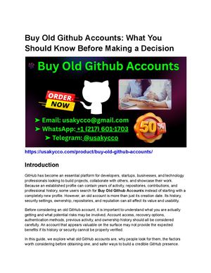 Buy Old Github Accounts What You Should Know Before Making A Decision