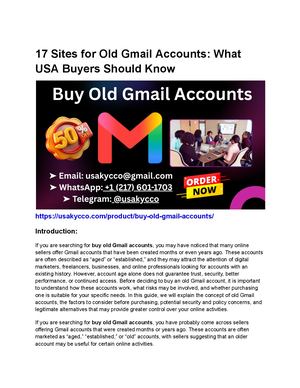 17 Sites For Old Gmail Accounts What Usa Buyers Should Know