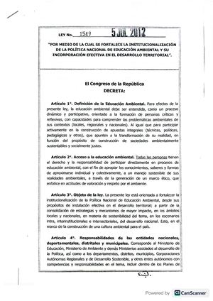 Legislación Ambiental