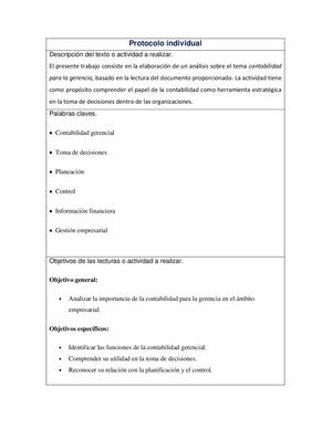 Protocolo Individual #1 De Contabilidad