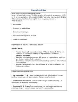 Protocolo Individual De Comprencion Y Produccion Del Texto 4