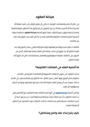 صياغة العقود (1)