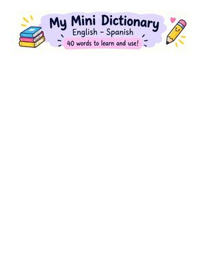 Mini Dictionary English Spanish
