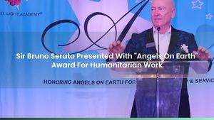 Sir Bruno Serato Presented With "Angels On Earth" Award For Humanitarian Work
