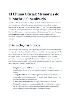 Testimonio Real De Charles Lightoller