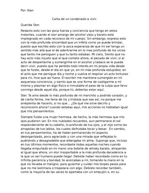 Carta De Un Condenado A Vivir