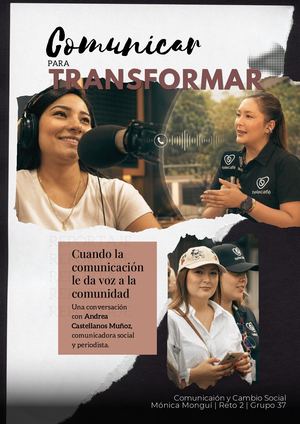 Reportaje Comunicación Y Cambio Social
