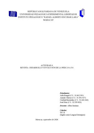 Revista - Desarrollo Web 2.0 / Web 3.0