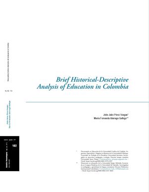 Historia, descripción y análisis de la educación en colombia