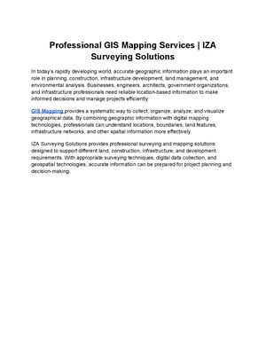Professional Gis Mapping Services Iza Surveying Solutions