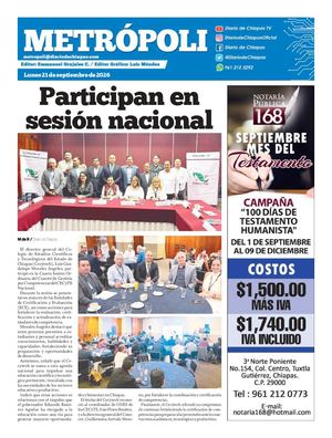 Metropoli Lunes 21 De Septiembre 2026