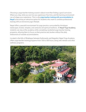 Yoga Teacher Training With Accommodation In Nepal