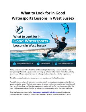 A Practical Guide to Watersports Lessons in Bracklesham Bay