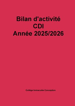 Bilan Activité 2025-2026