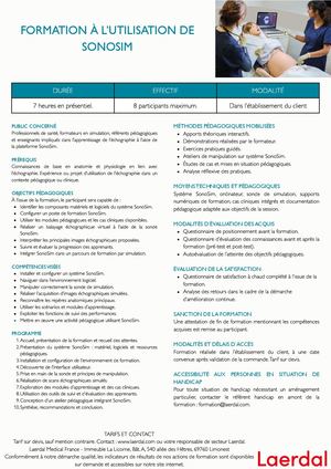FLYER FORMATION A L'UTILISATION DE SONOSIM