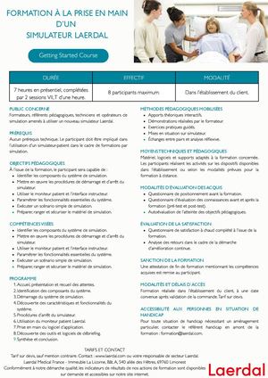 FLYER FORMATION À LA PRISE EN MAIN D'UN SIMULATEUR LAERDAL