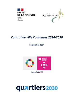 Contrat De Ville De Coutances 2024 2030