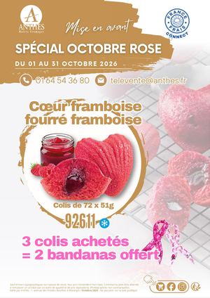 Coeur Framboise Fourré Framboise Octobre Rose 10 26 A
